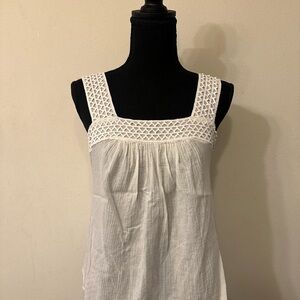 Old Navy White Gauze-y Tank Top
